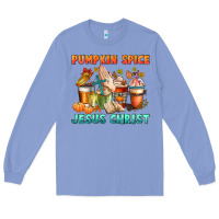Colony Blue pumpkin spice and jesus christ Long Sleeve Tee - CowGirlArtShop