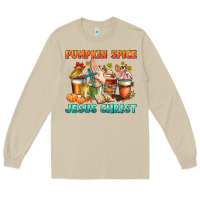 Mushroom pumpkin spice and jesus christ Long Sleeve Tee - CowGirlArtShop
