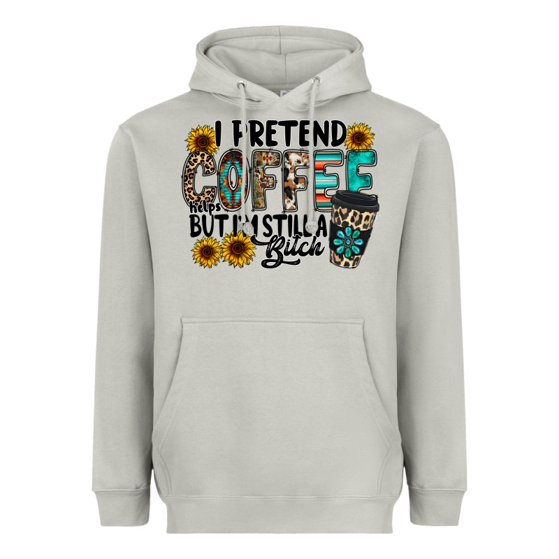 I Pretend Coffee Heavyweight Hoodie by RacoonDesign | Teevron