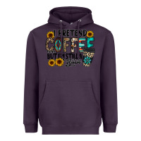Plum i pretend coffee Heavyweight Hoodie - RacoonDesign