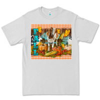 Dove Grey Fall With Baby Goat Premium Tee - LillyAllenDesigns