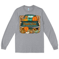 Heather Grey pumpkin farm truck Long Sleeve Tee - Jasminsmagicworld