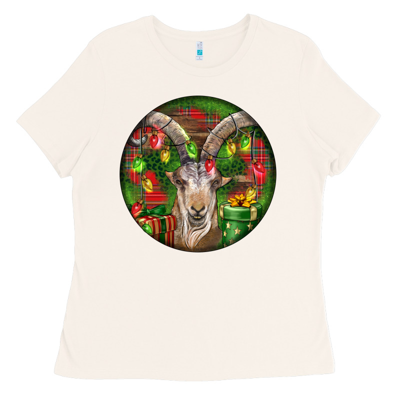 Spanish Goat Christmas Ornament Ladies Tee by LillyAllenDesigns | Teevron