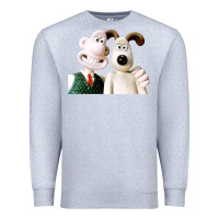 Heather Grey the man with his dog taking selfie w.a.l.l.a.c.e Premium Sweatshirt - lanVoArt