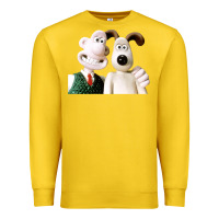Lemon the man with his dog taking selfie w.a.l.l.a.c.e Premium Sweatshirt - lanVoArt