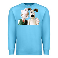 Ocean Blue the man with his dog taking selfie w.a.l.l.a.c.e Premium Sweatshirt - lanVoArt