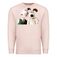 Pale Pink the man with his dog taking selfie w.a.l.l.a.c.e Premium Sweatshirt - lanVoArt