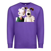 Purple the man with his dog taking selfie w.a.l.l.a.c.e Premium Sweatshirt - lanVoArt
