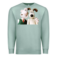 Seafoam the man with his dog taking selfie w.a.l.l.a.c.e Premium Sweatshirt - lanVoArt