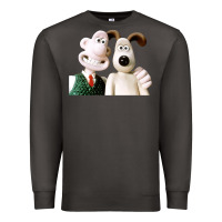 Smoke the man with his dog taking selfie w.a.l.l.a.c.e Premium Sweatshirt - lanVoArt