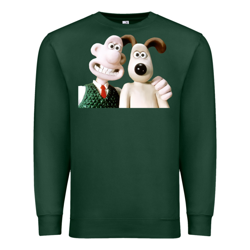The Man With His Dog Taking Selfie W.a.l.l.a.c.e Premium Sweatshirt by lanVoArt | Teevron