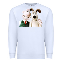 White the man with his dog taking selfie w.a.l.l.a.c.e Premium Sweatshirt - lanVoArt
