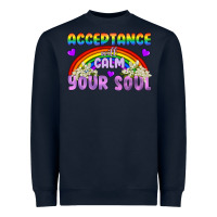 Navy Lgbtq Acceptance Will Calm Your Soul Heavyweight Sweatshirt - BundleAndBundleShop