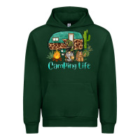 Forest Green camping life caravan and gnome Urban Hoodie - BarkalooDesign