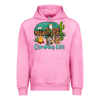 Fuchsia Pink camping life caravan and gnome Urban Hoodie - BarkalooDesign