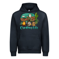 Navy camping life caravan and gnome Urban Hoodie - BarkalooDesign