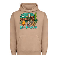 Pigment Burro camping life caravan and gnome Urban Hoodie - BarkalooDesign