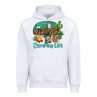 White camping life caravan and gnome Urban Hoodie - BarkalooDesign
