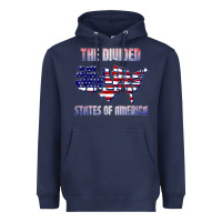 Navy the divided states of america political humor usa map t shirt Heavyweight Hoodie - lanVoArt