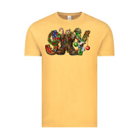 Vintage Mustard Army Christmas Joy Vintage Tee - NancyCooperArtShop