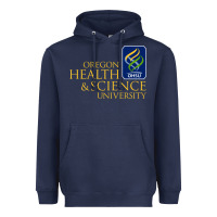Navy oregon health & science university (ohsu) Heavyweight Hoodie - lanVoArt