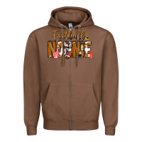 Chestnut football NONNiE Zipper Hoodie - CowhideDigitalArt