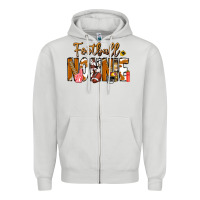 Dove Grey football NONNiE Zipper Hoodie - CowhideDigitalArt