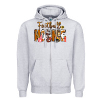 Heather Grey football NONNiE Zipper Hoodie - CowhideDigitalArt