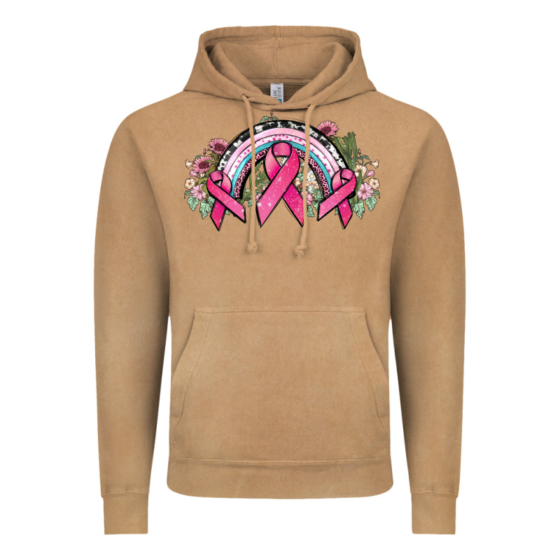 Cancer Ribbon Rainbow Cancer Awareness Vintage Hoodie by HowdyJamesFarm | Teevron