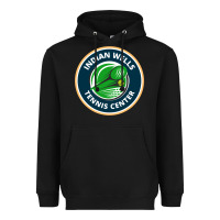 Black indian wells tennis center Heavyweight Hoodie - lanVoArt