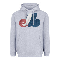 Heather Grey montreal expos Heavyweight Hoodie - lanVoArt