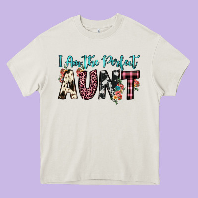 I Am Perfect Aunt Heavy Core Tee Designed By Jahusdesignshop