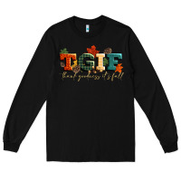 Black tgif thank goodness its fall Long Sleeve Tee - CowGirlArtShop