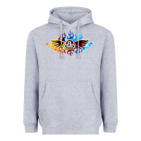 Heather Grey se bikes bmx bicycle on fire sport blue red Heavyweight Hoodie - lanVoArt