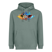 Sage se bikes bmx bicycle on fire sport blue red Heavyweight Hoodie - lanVoArt