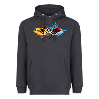 Smoke se bikes bmx bicycle on fire sport blue red Heavyweight Hoodie - lanVoArt