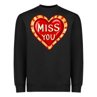 Black valentine's day hearts 6 Heavyweight Sweatshirt - FaDigitalArtStudio