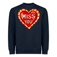 Navy valentine's day hearts 6 Heavyweight Sweatshirt - FaDigitalArtStudio
