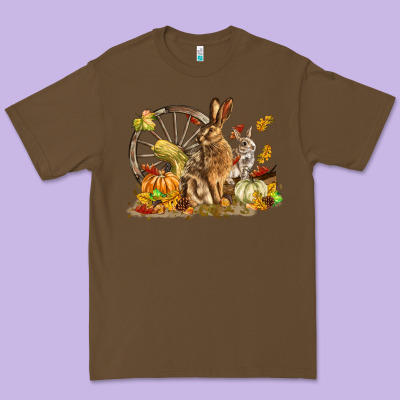 Fall Rabbit Premium Tee Designed By Lillyallendesigns