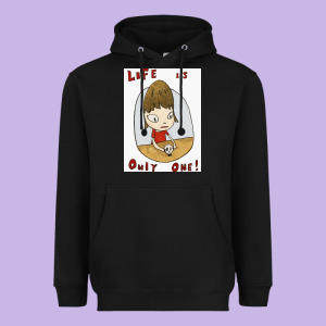 Life Is Only One Heavyweight Hoodie Designed By Lanvoart