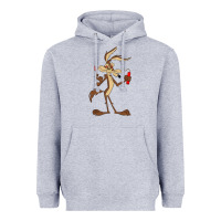 Heather Grey danger coyote's hole Heavyweight Hoodie - lanVoArt