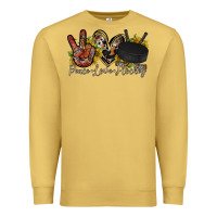 Peace Love Hockey Premium Sweatshirt | Teevron