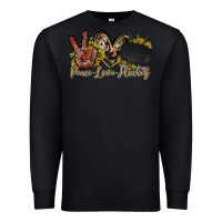 Black peace love hockey Premium Sweatshirt - RacoonDesign