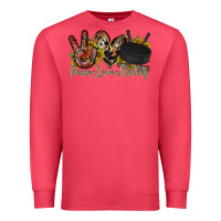 Cardinal peace love hockey Premium Sweatshirt - RacoonDesign
