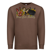 Chestnut peace love hockey Premium Sweatshirt - RacoonDesign