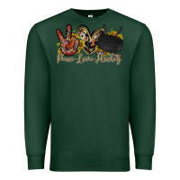 Sports Green peace love hockey Premium Sweatshirt - RacoonDesign