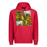 Cardinal St. Patricks Cow With Rainbow And Beer Seamless Premium Hoodie - FaDigitalArtStudio