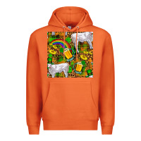 Carrot St. Patricks Cow With Rainbow And Beer Seamless Premium Hoodie - FaDigitalArtStudio