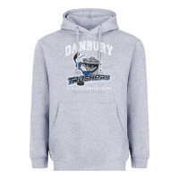 Heather Grey property of danbury trashers Heavyweight Hoodie - lanVoArt