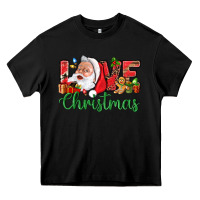 Black Love Christmas With Santa Heavy Core Tee - BundleAndBundleShop